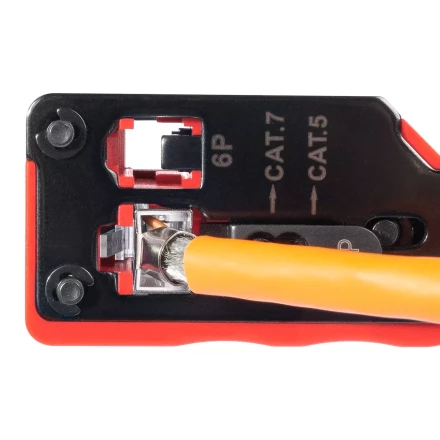 Кримпер многофункциональный КВТ JT-04А с 2 встроенными модулями для обжима RJ-45 (Cat 7), RJ-12, RJ-11 (89439) купить в Нефтеюганске