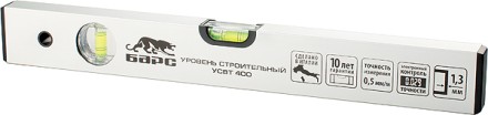Уровень алюминиевый 1800 мм толщина профиля 1.3 мм 2 глазка  БАРС 35138 купить в Нефтеюганске