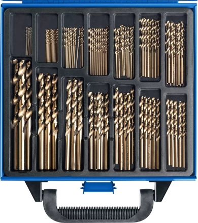 ЗУБР Кобальт, 99 шт, (1-10 мм), сталь Р6М5К5, класс А, мет.бокс, набор сверл по металлу, Профессионал (29626-H99) купить в Нефтеюганске