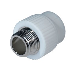 Муфта комб. PP-R НР 20мм х 1/2 бел.(50/200) 45586