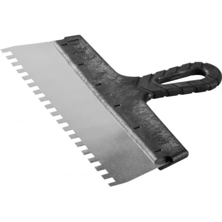 Шпатель ЗУБР &quot;МАСТЕР&quot; ФАСАДНЫЙ, нержавеющее полотно, 300мм, зуб 8х8мм 10078-30-08 купить в Нефтеюганске