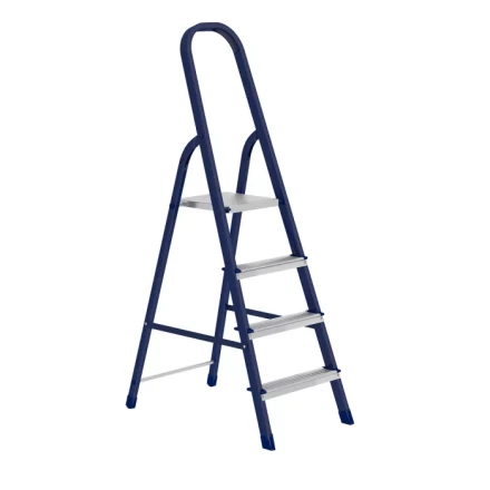 Стремянка 4 ступени стальная оцинкованные ступени СИБРТЕХ 97844 купить в Нефтеюганске