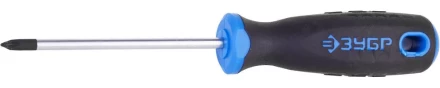 Отвертка ЗУБР &quot;ПРОФИ&quot; хромованадиевая сталь, двухкомпонентная рукоятка, магнит наконечник, PH1x100мм 25232-1-100_z01 купить в Нефтеюганске