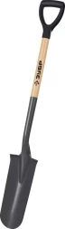 ЗУБР Фаворит, 353х152х1120мм, полотно 1.7мм, закалено, дерев. лакир. черенок высш. сорт с рукояткой, дренажная лопата, ПРОФЕССИОНАЛ (4-39515)
