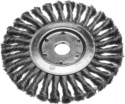 ЗУБР &quot;ПРОФЕССИОНАЛ&quot;. Щетка дисковая для УШМ, плетеные пучки стальной проволоки 0,5мм, 175х22мм 35190-175_z02 купить в Нефтеюганске