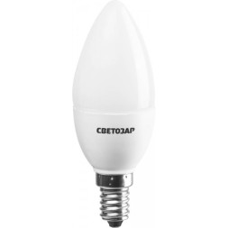 Лампа СВЕТОЗАР светодиодная &quot;LED technology&quot;, цоколь Е14(миньон), яркий белый свет (4000К), 220В, 3Вт (25), свеча 44503-25_z01