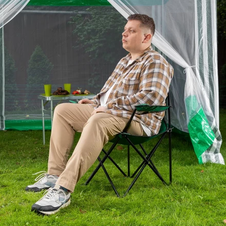 Стул складной с подлокотниками и подстаканником 81 х 51 х 86 см Camping Palisad 69608 купить в Нефтеюганске