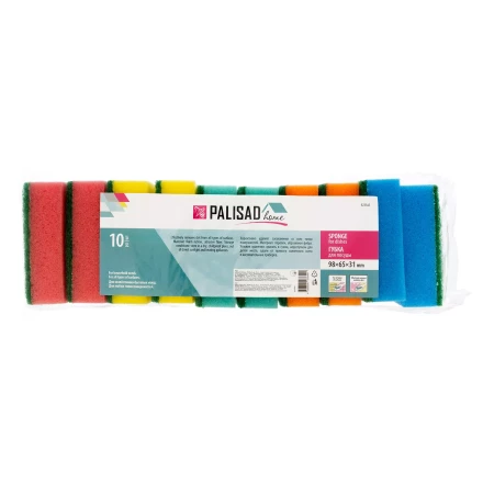Губки для посуды Optima MAXI, 98 x 65 x 31 мм, 10 шт., Home Palisad 923545 купить в Нефтеюганске