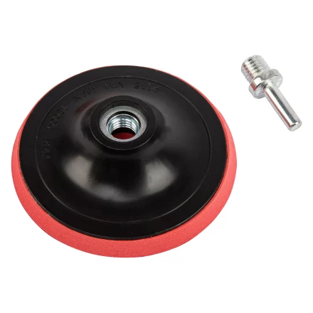 Насадка для дрели и УШМ с липучкой, 115 мм, с адаптером c М14 на d8 Сибртех 76234 купить в Нефтеюганске