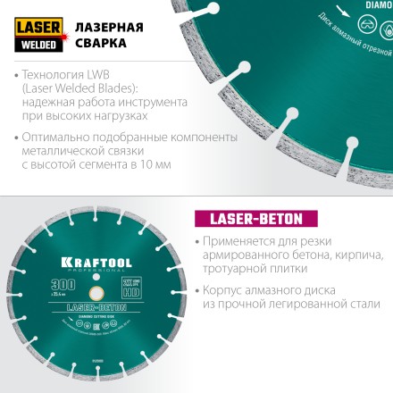 Диски алмазные отрезные для бетонорезов и швонарезчиков BETON 36686-300 купить в Нефтеюганске