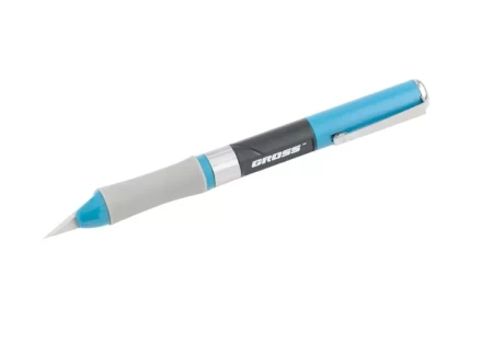 Нож для дизайна выдвижное перовое лезвие двухкомпонентная рукоятка металлическая клипса для фиксации 150 мм + 2 з.л GROSS 78885 купить в Нефтеюганске