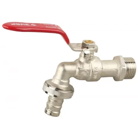 Кран ЗУБР шаровой водоразборный, латунный с никелированным покрытием, 3/4&quot;-1/2&quot; 51216-3/4-1/2 купить в Нефтеюганске