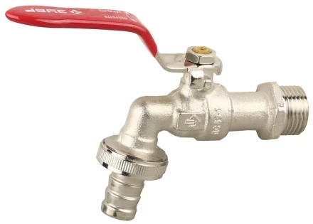 Кран ЗУБР шаровой водоразборный, латунный с никелированным покрытием, 3/4&quot;-1/2&quot; 51216-3/4-1/2 купить в Нефтеюганске
