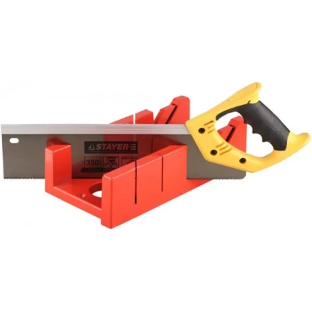 Набор STAYER: пластмассовое + ножовка с 2-комп рукояткой, усиленный обушок, стусло MAXI 4&quot; (для заготовок 100ммх52мм) в комплекте с ножовкой 15395-35 купить в Нефтеюганске