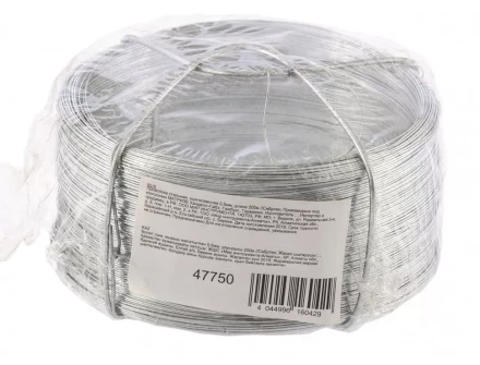 Проволока стальная оцинкованная 0,5 мм длина 200м Сибртех 47750 купить в Нефтеюганске