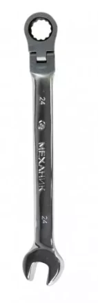 Ключ гаечный комбинированный 24х24 с шарниром и трещоткой 26419 купить в Нефтеюганске