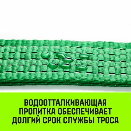 Трос буксировочный HITCH REGULAR масса авто 25т разрывная 75т 50м лента 50мм крюк-крюк (SZ071507) купить в Нефтеюганске