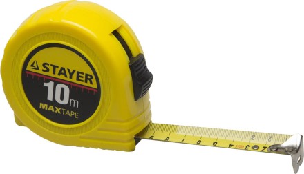 Рулетка STAYER &quot;МASTER&quot; &quot;MaxTape&quot;, пластиковый корпус, 10м/25мм 34014-10-25 купить в Нефтеюганске