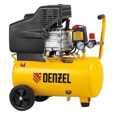 Компрессор воздушный DC1500/24, прямой привод, 1.5 кВт, 24 литра, 220 л/мин Denzel 58160 купить в Нефтеюганске
