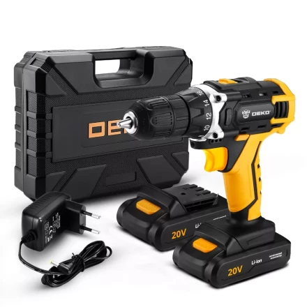 Дрель аккумуляторная DKCD20FU-Li DEKO + набор 63 инструмента, 063-4093 купить в Нефтеюганске