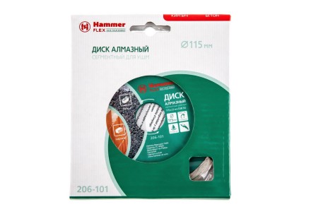 Круг алмазный HAMMER Ф115х22мм универсальный (206-101 DB SG) купить в Нефтеюганске