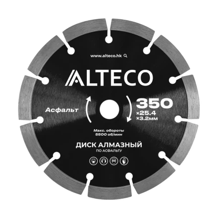 Диск алмазный по асфальту ALTECO 350x25.4x3.2 мм 66485 купить в Нефтеюганске