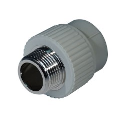 Муфта комб. PP-R НР 20мм х 1/2 сер.(50/200) 44386
