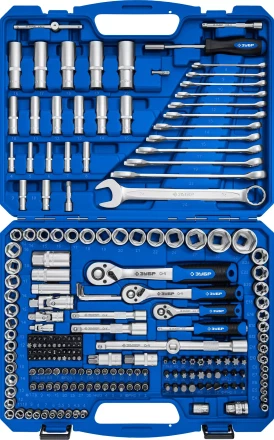 ЗУБР А-216, 216 предм., (1/2+ 3/8+ 1/4), универсальный набор инструмента, Профессионал (27674-H216) купить в Нефтеюганске