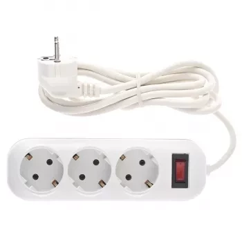 Удлинитель бытовой серия EF, с заземлением и выключателем, 5м, 3 роз., 10A Stern 95773 купить в Нефтеюганске