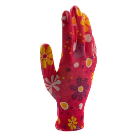 Перчатки садовые из полиэстера с нитрильным обливом, цветы, М Palisad 67857 купить в Нефтеюганске