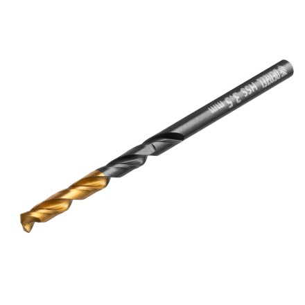 Сверло по металлу, 3,5 мм, HSS-Tin, Golden Tip, 10 шт. Denzel 717207 купить в Нефтеюганске