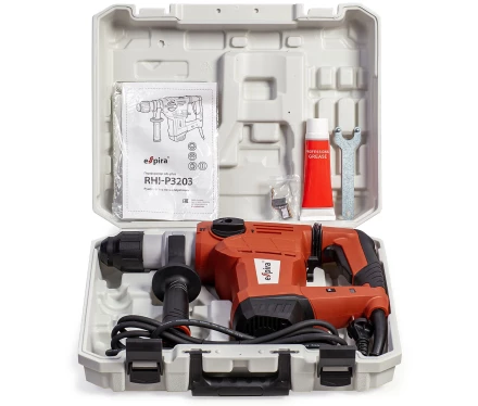 Перфоратор ESPIRA RHI-P3203 (sds plus, 220–240В/50Гц, мощн.1500Вт, ск. хол хода 950 об/м, эн.уд .4,0 Дж, 5.6 кг), 400452 купить в Нефтеюганске
