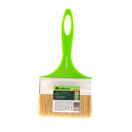 Кисть флейцевая "Евро", 100 x 8, натуральная щетина, пластиковая ручка Сибртех 83304 купить в Нефтеюганске