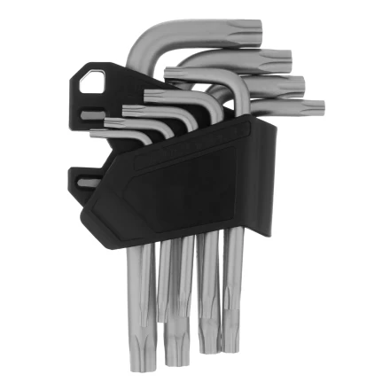 Набор ключей имбусовых Torx-Tempered, TT10-50, CrV, 9 шт. Сибртех 123707 купить в Нефтеюганске