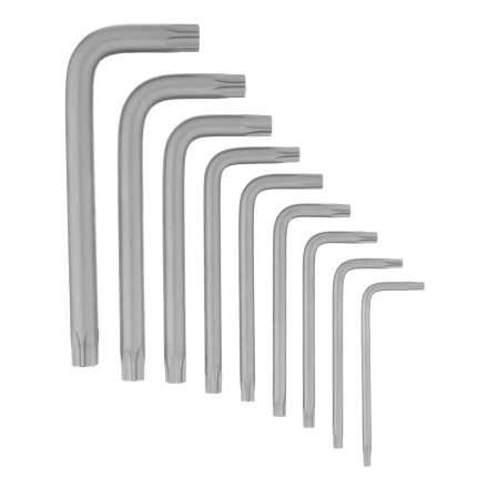 Набор ключей имбусовых Torx-Tempered, TT10-50, CrV, 9 шт. Сибртех 123707 купить в Нефтеюганске