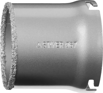 Коронка STAYER &quot;PROFESSIONAL&quot; кольцевая с карбидно-вольфрамовой крошкой, d=67мм 33345-67 купить в Нефтеюганске