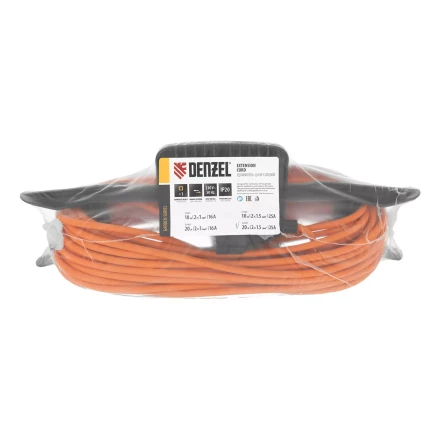 Удлинитель-шнур силовой Denzel Garden Series 37404, б/з, ПВС, 20м, 1 розетка, 2 x 1,5 мм, 3 м купить в Нефтеюганске