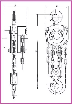 Таль ручная цепная HSZ-J LB г-п 1 тонн H=3 метра купить в Нефтеюганске