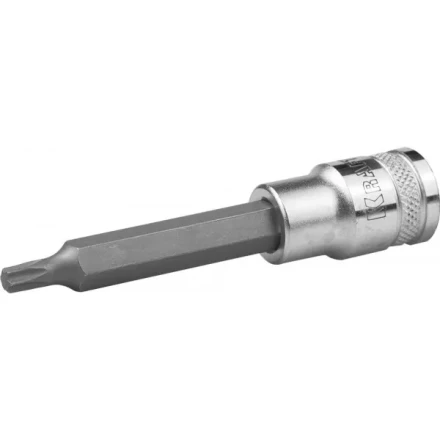 Торцовая бита-головка KRAFTOOL &quot;INDUSTRIE QUALITAT&quot;, удлиненная, материал S2, TORX, сатинированная, 1/2&quot;, Т30 27906-30_z01 купить в Нефтеюганске
