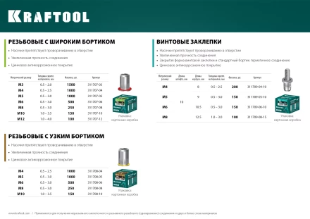 Заклепки алюминиевые KRAFTOOL 311701-24-06 купить в Нефтеюганске