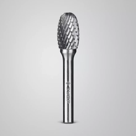 Зубр Твердосплавная борфреза E - овал, 12 х 20 мм, радиус 5.0 мм (28804-12-20) купить в Нефтеюганске