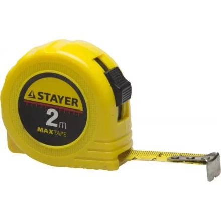 Рулетка STAYER &quot;МASTER&quot; &quot;MaxTape&quot;, пластиковый корпус, 2м/16мм 34014-02-16 купить в Нефтеюганске