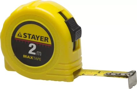 Рулетка STAYER &quot;МASTER&quot; &quot;MaxTape&quot;, пластиковый корпус, 2м/16мм 34014-02-16 купить в Нефтеюганске