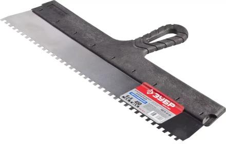 Шпатель ЗУБР "МАСТЕР" ФАСАДНЫЙ, нержавеющее полотно, 450мм, зуб 6х6мм 10078-45-06 купить в Нефтеюганске