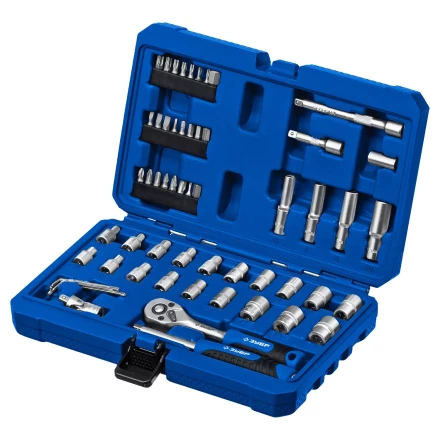 ЗУБР А-57, 57 предм., (1/4), универсальный набор инструмента, Профессионал (27671-H57) купить в Нефтеюганске