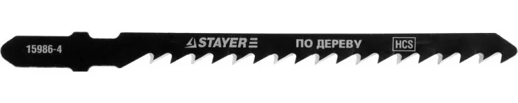 Полотна STAYER "PROFI", T244D, для эл/лобзика, HCS, по дереву, ДВП, ДСП, фигур. рез, EU-хвост., шаг 4мм, 75мм, 2шт 15986-4_z01 купить в Нефтеюганске