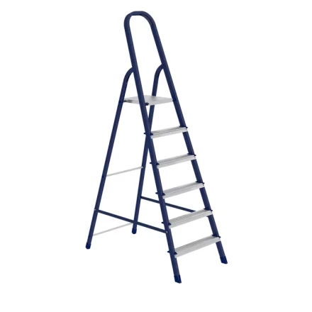 Стремянка 6 ступеней стальная оцинкованные ступени СИБРТЕХ 97846 купить в Нефтеюганске