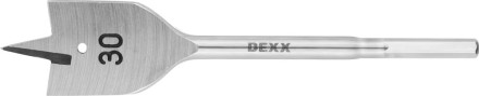 Сверло по дереву перовое, шестигранный хвостовик, DEXX 2945-30, d=30мм 2945-30 купить в Нефтеюганске