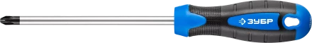 Отвертка ЗУБР &quot;МАСТЕР&quot;, хром-ванадиевая сталь, эргономичная двухкомпонентная рукоятка, PH № 2-150мм 25232-2-15 купить в Нефтеюганске