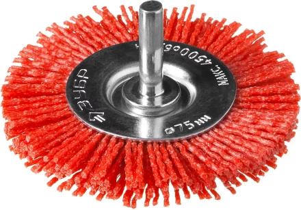 ЗУБР &quot;ПРОФЕССИОНАЛ&quot;. Щетка дисковая для дрели, нейлоновая проволока с абразивным покрытием, 75мм 35161-075_z02 купить в Нефтеюганске